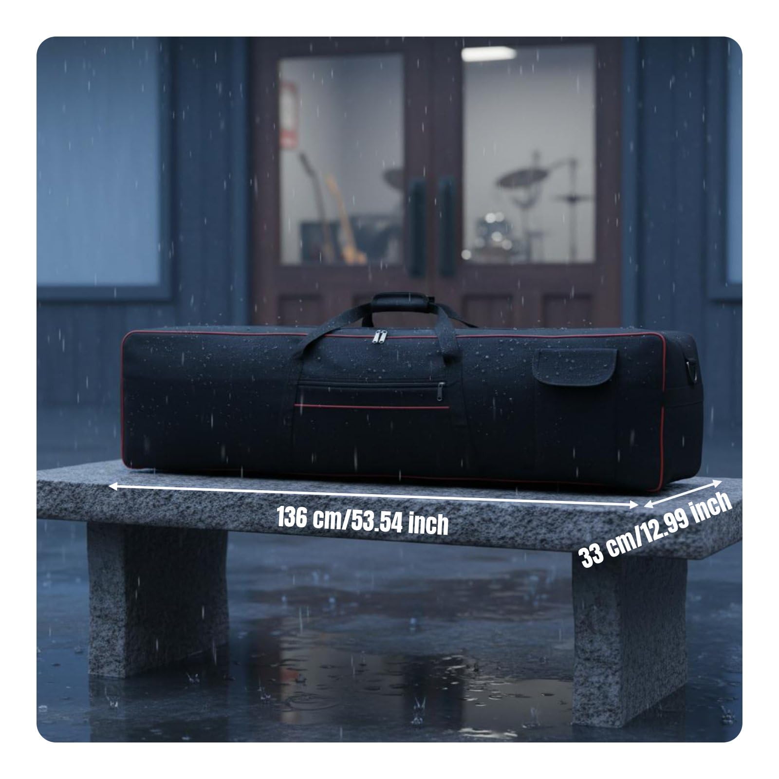 Colcolo Electronic Piano Borsa Tastiera Digitale Custodia Zaino Trasporto Astuccio Protettivo Imbottito in Oxford Antigraffio E Antiurto con Manici Rinforzati, 88 Tasti S