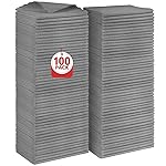 Orighty Grey Microfiber Cleaning Cloth, 100 Pack Highly Absorbent Cleaning Supplies, Lint Free Kitchen Towels Cleaning Rags, Microfiber Towels for Cars, House, Window, 12x12 inch