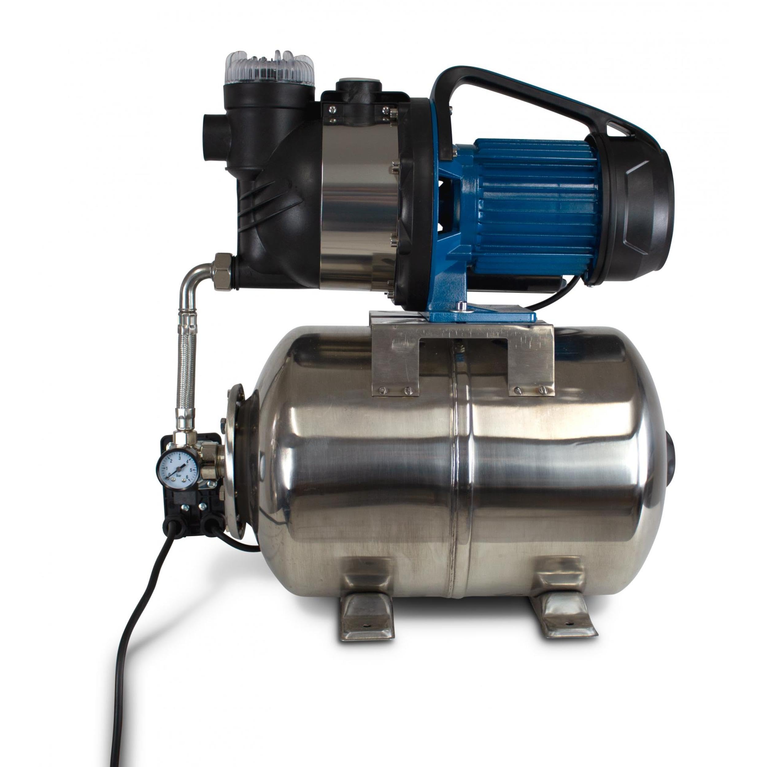 HYUNDAI HBP1300 Surpresseur 1300 W 24 L 4500 L/h Moteur induction Eaux claires