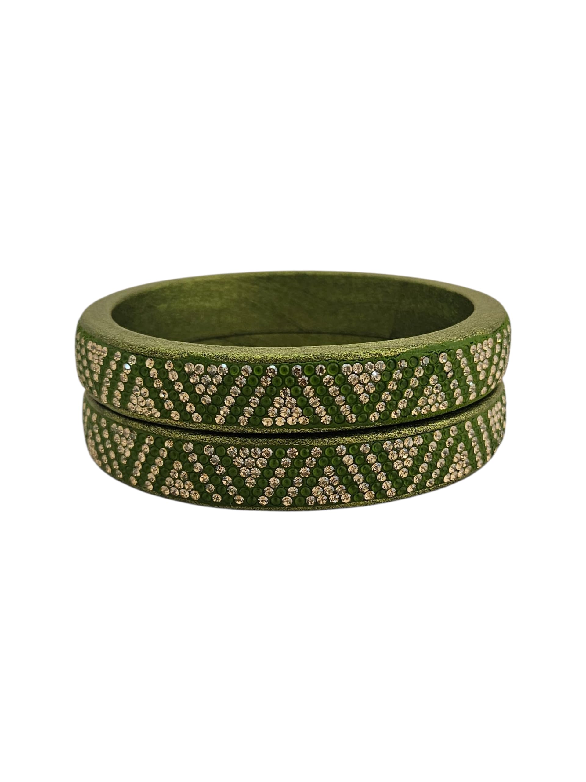 ny lifestyles Rajasthani Lac Bangles Set for Women and Girls | Handmade Traditional Jaipuri Lakh Chuda | Glossy Design Kada | Daily, Office and Festival Use | Set of 2 Pieces-picture-27