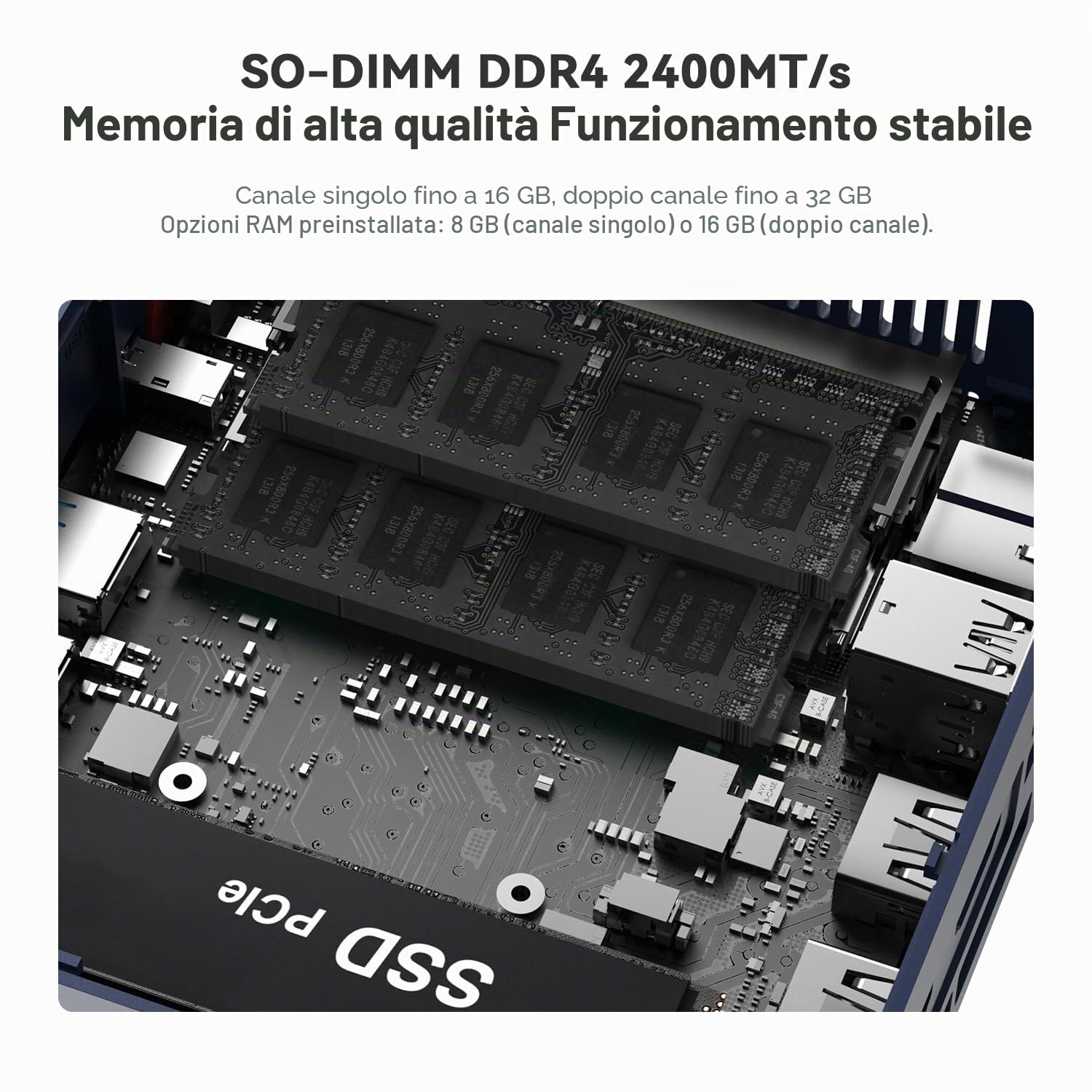 Beelink SER3 Mini PC Windows 11 Pro, AMD Ryzen 3 3200U(2C/4T,up to 3.5 GHz), Mini Computer 8GB DDR4 480GB M.2 2280 PCIe3.0 SSD, 4K Triple Display/WiFi 6/BT5.2