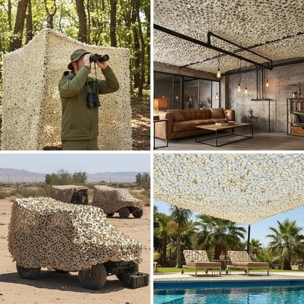 Tarnnetz beige 2x2m,2x3m, 2x4m, 3x3m, 3x4m, 3x5m, 4x4m,150D/210D Oxford-Gewebe,tarnnetz sonnenschutz camouflage netz für Militärdekoration,Jagd,Camping,Outdoor-Anti-Aging-Schatten-netzabdeckung