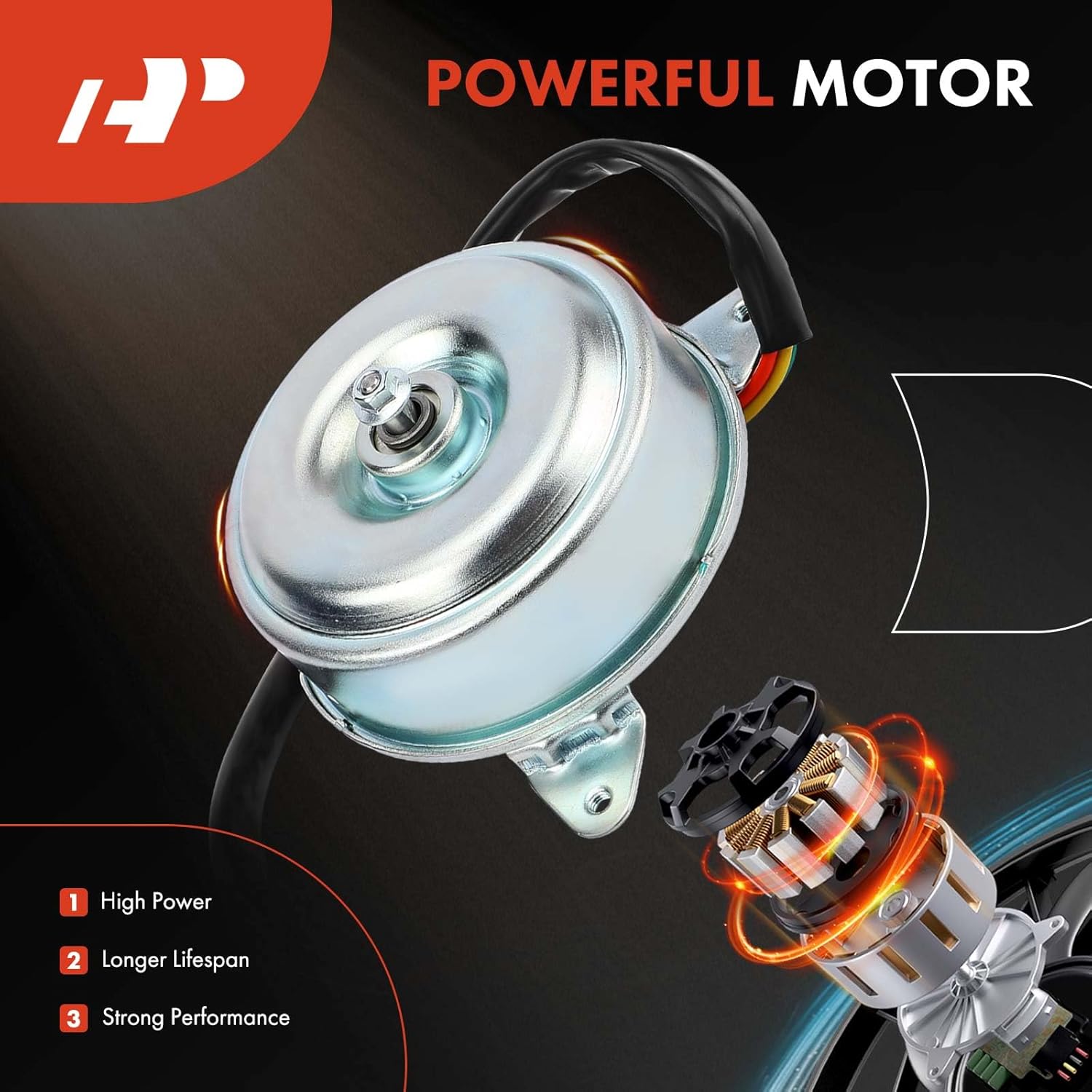 A-Premium Radiator Fan Motor Compatible with Nissan Altima 1998-2001, Maxima 1995-2001 & Infiniti I30 2000-2001