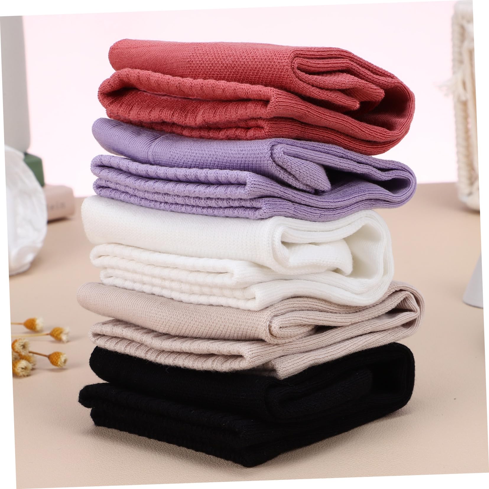 UKCOCO Calcetines de Algodón para Mujer, 10 Pares, Tubo Medio | Transpirables y Elásticos, Ajuste, para Fitness y Actividades Variadas