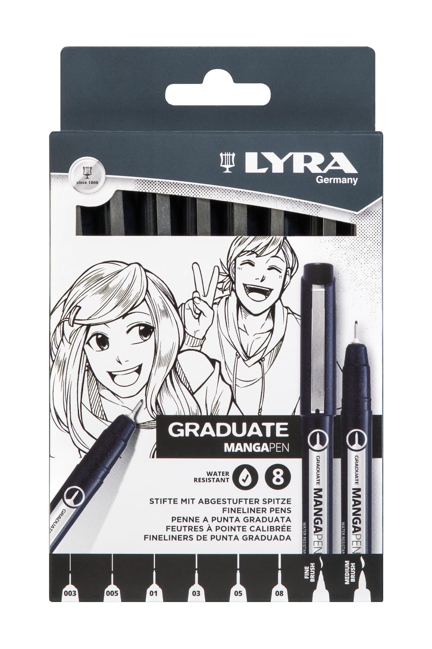 LYRA Graduate Mangapen - Etui 8 stylos