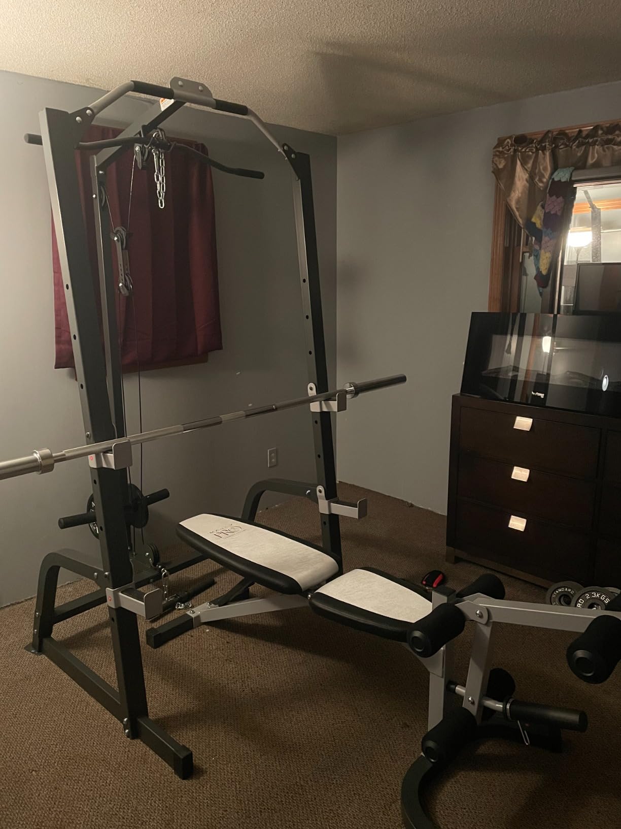 11/mo Finance Marcy Pro Deluxe Cage System with Weightlifting Bench