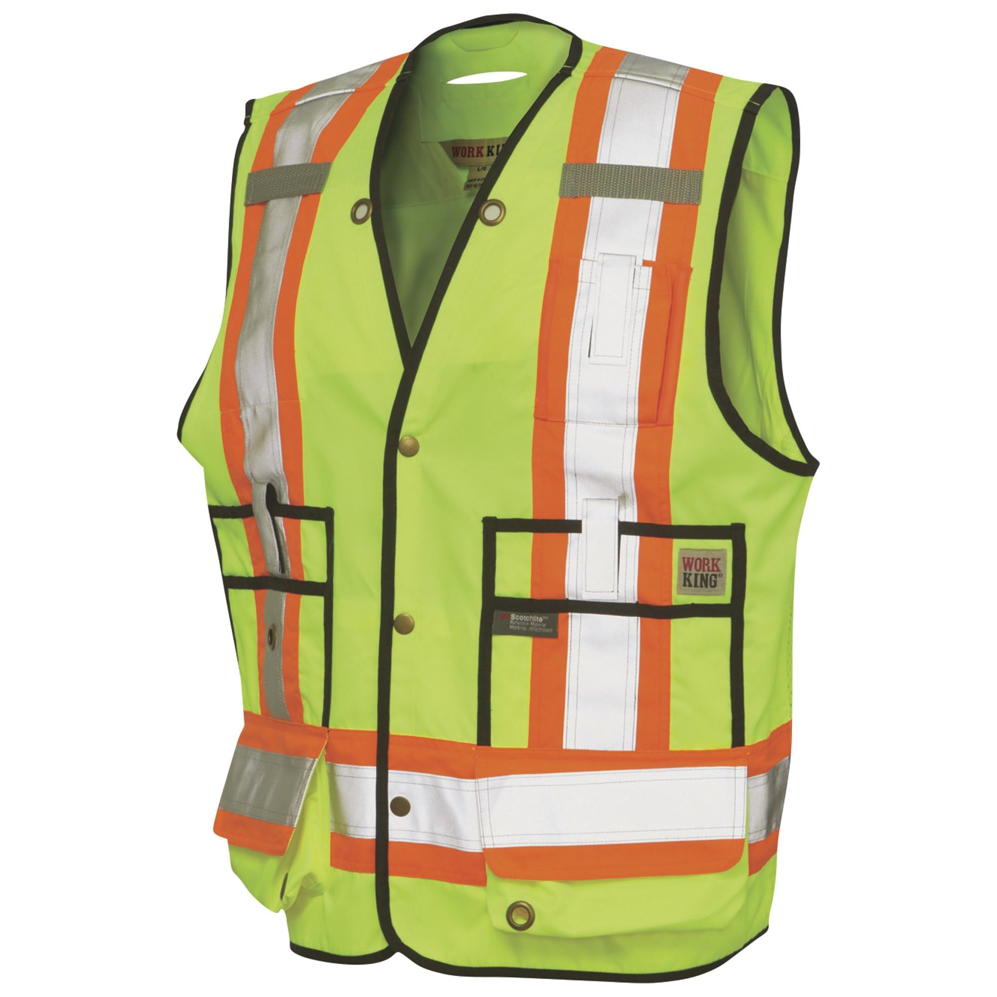 Work King Men's Hi-Vis Surveyor Vest