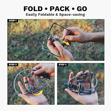 Fire-Maple Petrel Titanium Ultralight Backpack Stove Light Remote Stove | World's Lightest Remote Stove at 95.5g, Powerful 2.7KW Output, Titanium Build, Foldable Windscreen Included