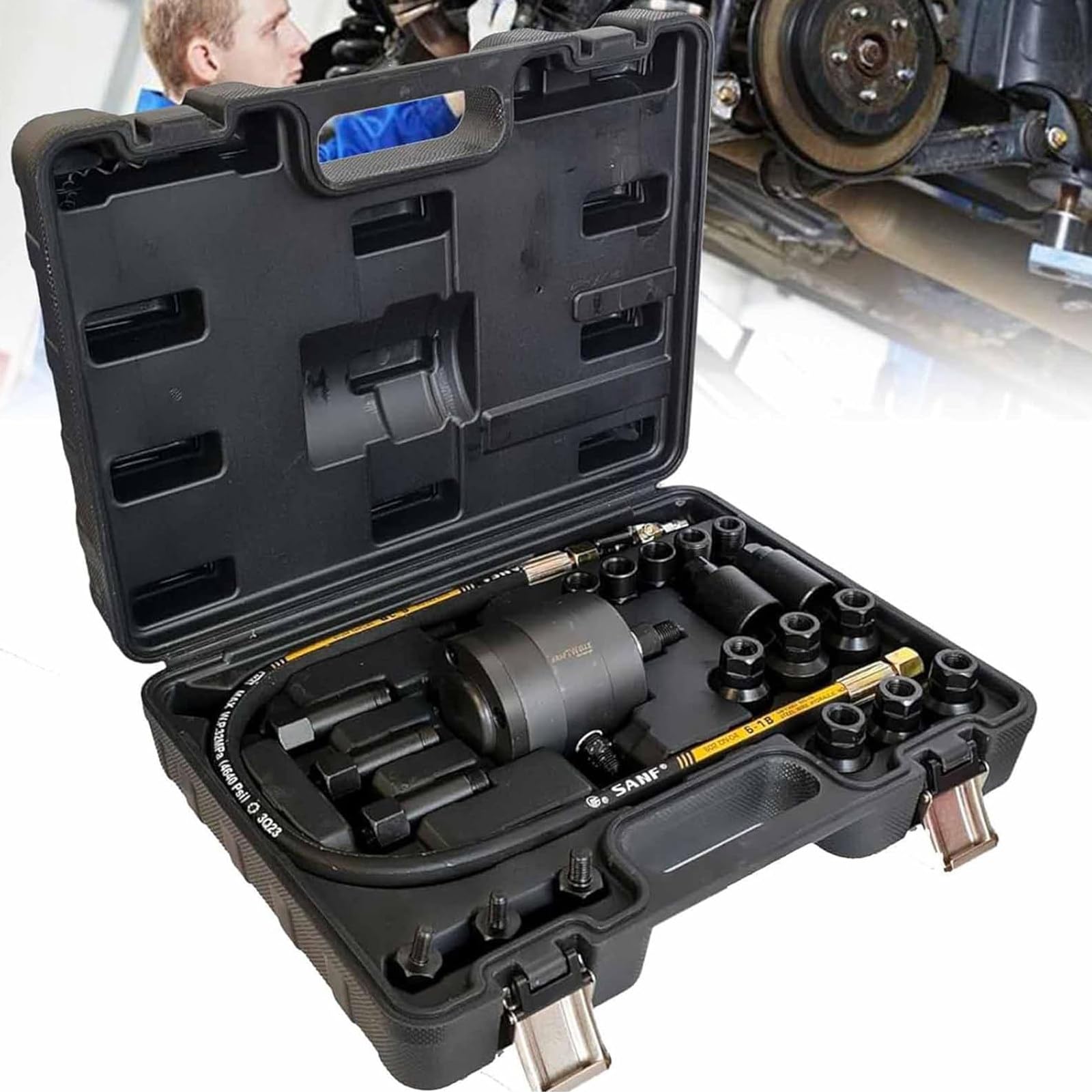 LTSRLL Set di estrattori per iniettori Diesel per Officina, estrattore per Camion Diesel per Auto, Strumenti Completi con Custodia per Il Trasporto