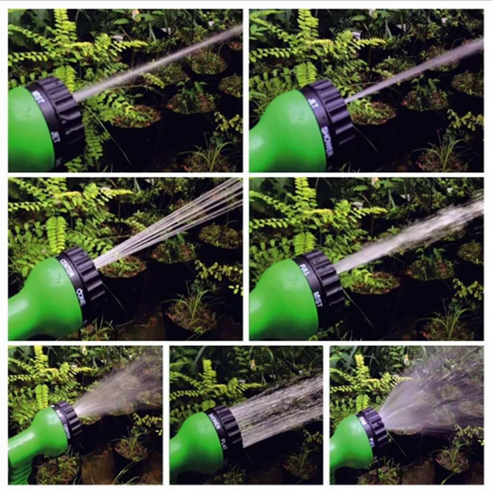 Manguera de Jardín Carretes de manguera de jardín extensibles Azul Verde 25FT-200FT Conector de agua de jardín en aerosol(Color:Green,Size:100ft)