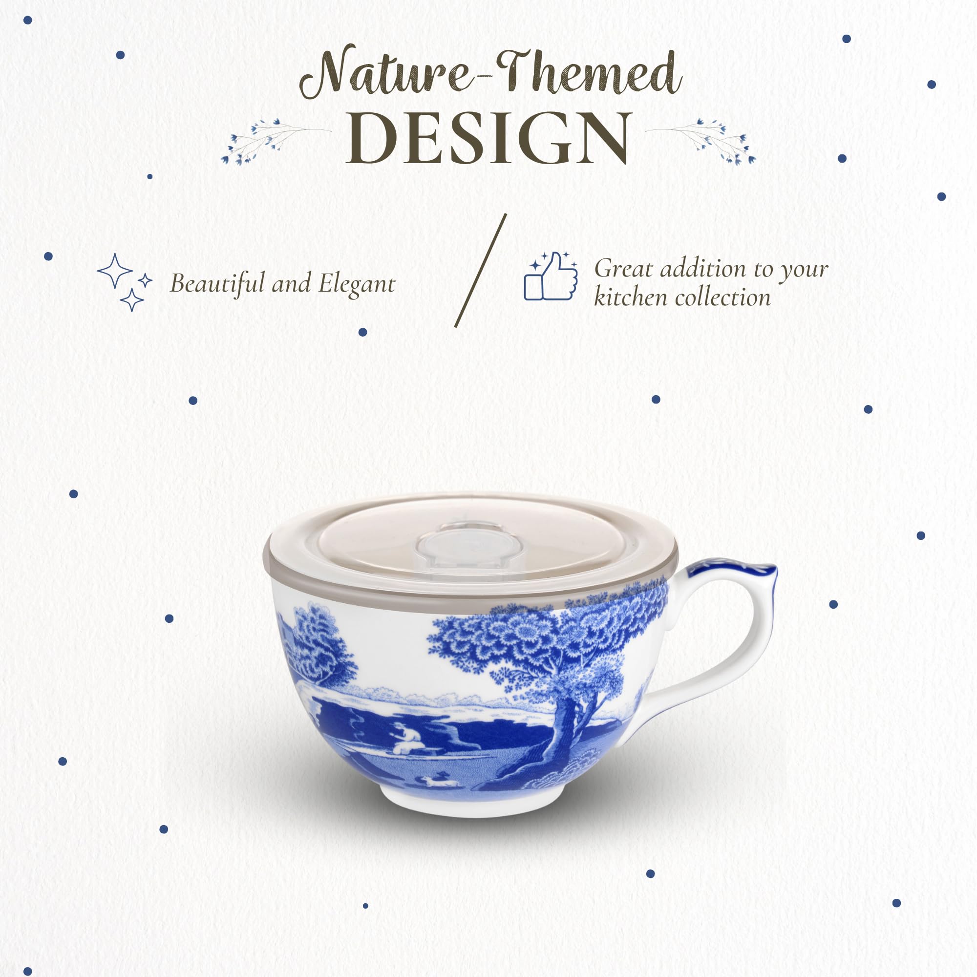Spode Tazza Blue Italian – Forma New Cottage, 0,28 L – Ceramica Di Qualità - 5
