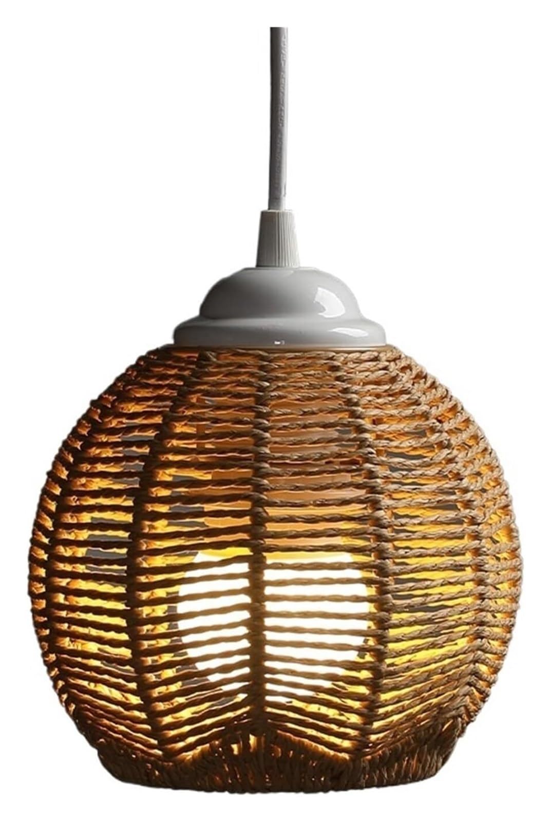 Iulgfsc Grey Lampshade， Woven Weave Chandelier Lampshade Light Cover Lamp Shades(Grey)