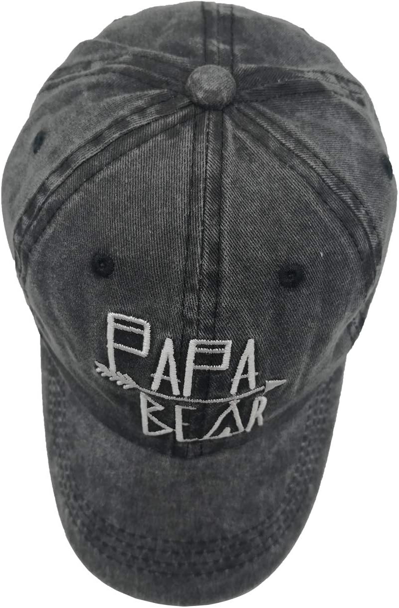OASCUVER Cat Mom Hats, Mama & Papa Bear Baseball Cap Denim Cotton Adjustable Unisex Hat - Image 3