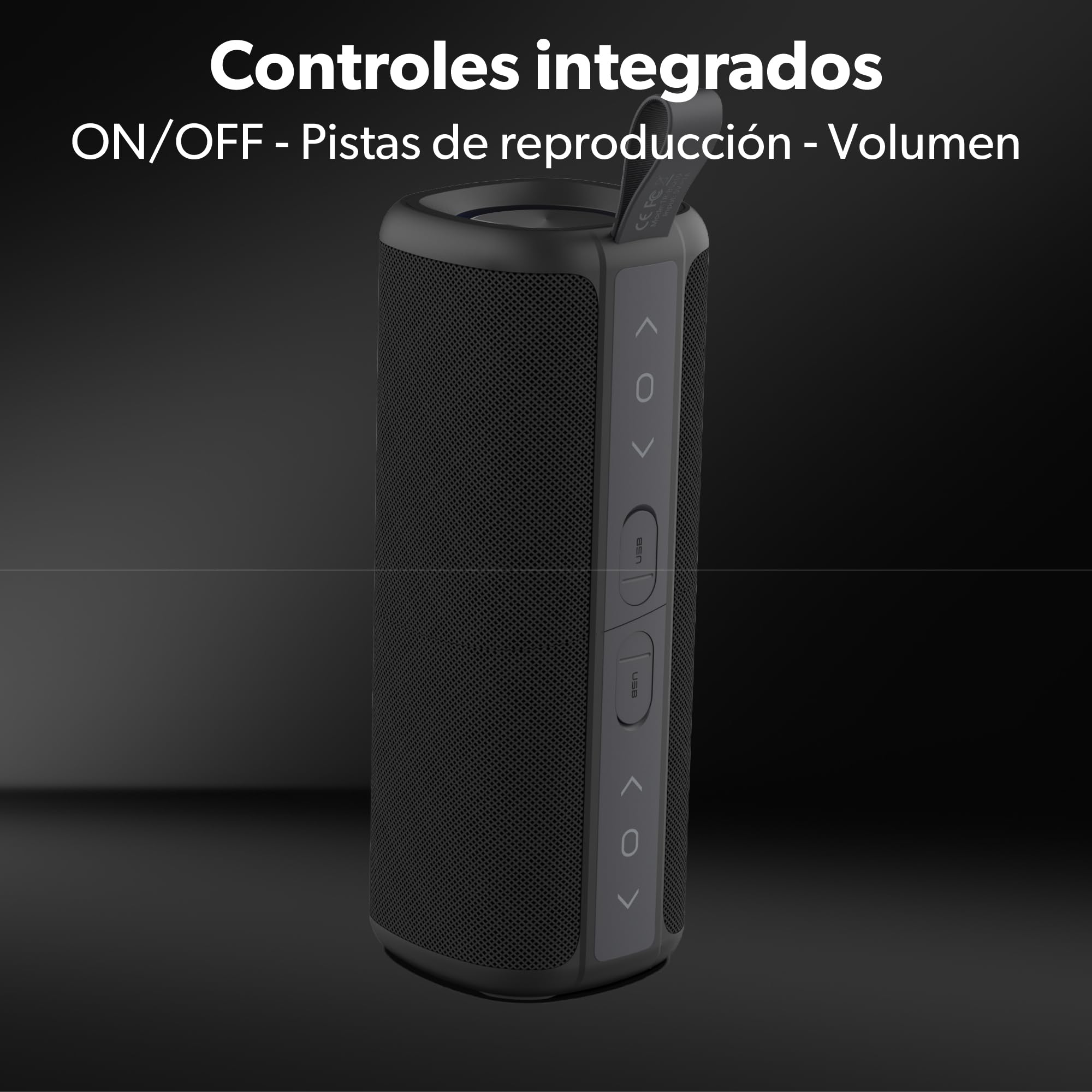 T'nB - Altavoz Bluetooth portátil 2 en 1, Resistente al Agua, Flotante, Resistente al Agua, estéreo, Bluetooth 5.0 Compacto, Controles Integrados, Altavoz inalámbrico, Color Negro
