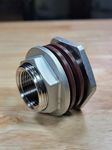 Miniatura 12 de MiniBrew Mamparo sin soldadura NPT EZ de 1/2 pulgada con juntas EPDM para elaboración casera (paquete de 3)