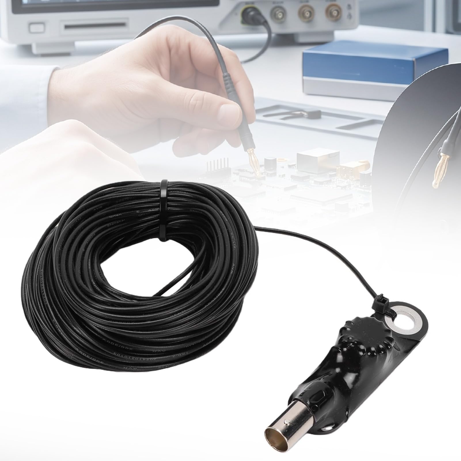 LICAEVEY Antena HF de Bolsillo 1 30MHz 65.6FT Antena de Carrete de Corta Portátil, Carrete Manual Compacto, Amplia Cobertura de Frecuencia, Metal Resistente