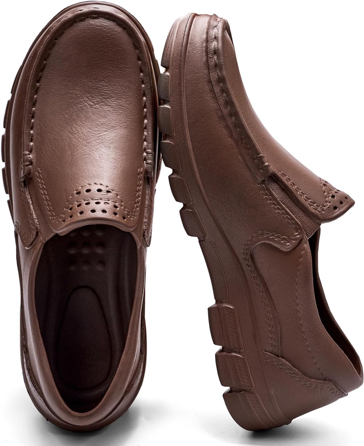 Cloud Chef Shoes Slip Resistant Waterproof Work Clogs Comfortable Slip-On Shoes for Kitchen Food Service Garden Nurse
