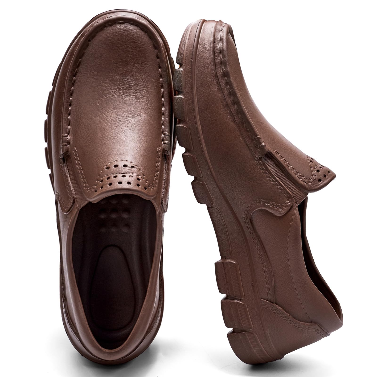 Cloud Chef Shoes Slip Resistant Waterproof Work Clogs Comfortable Slip-On Shoes for Kitchen Food Service Garden Nurse