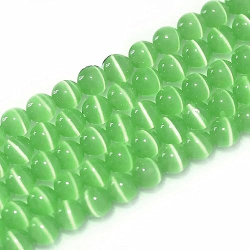 Miniatura 4 de Cuentas de piedra lunar de ojo de gato - Azul aguamarina  0.315 in Aqua Blue 0.315 in