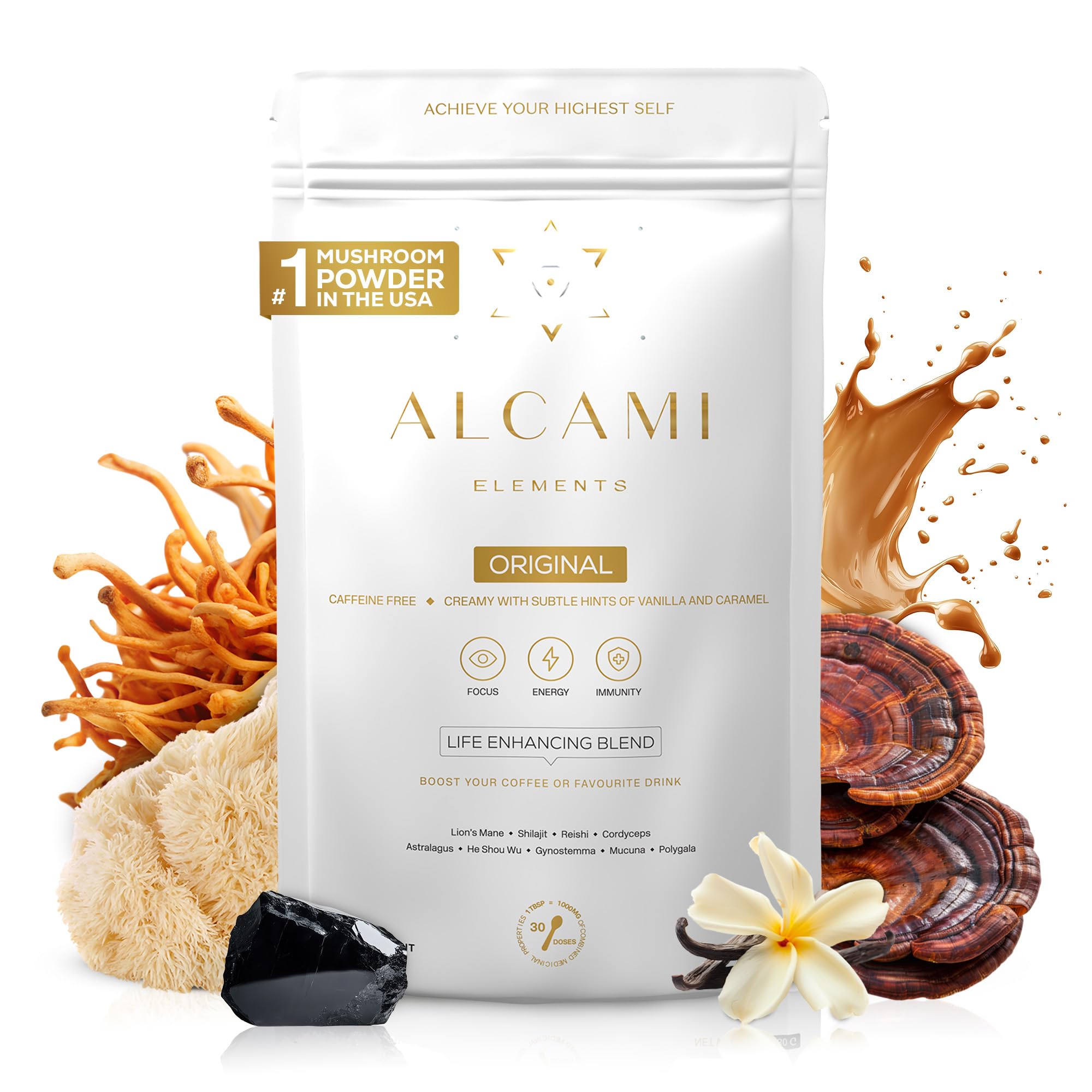 Sponsored Ad - Mushroom Coffee Alternative, Superfood Blend, 10X Concentrated Extract with Lion’s Mane, Reishi & Cordyceps, Energy & Focus Support, Premium Supplement Powder, 30 Servings