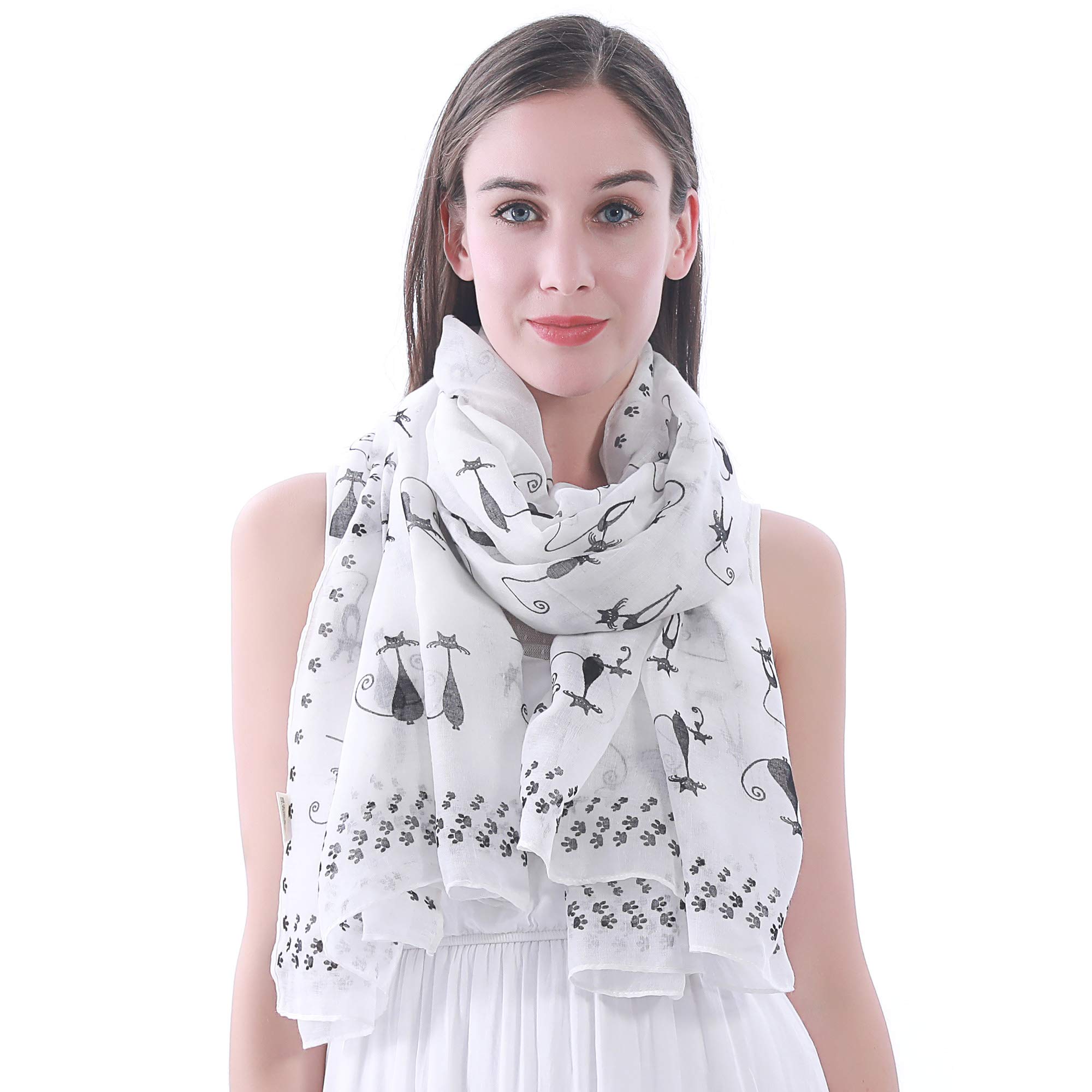 Bufanda Mujer Lina & Lily Con Estampado De Labios Beso - 90x180 Cm, Súper Suave Y Ligera, Para Todas Las Estaciones