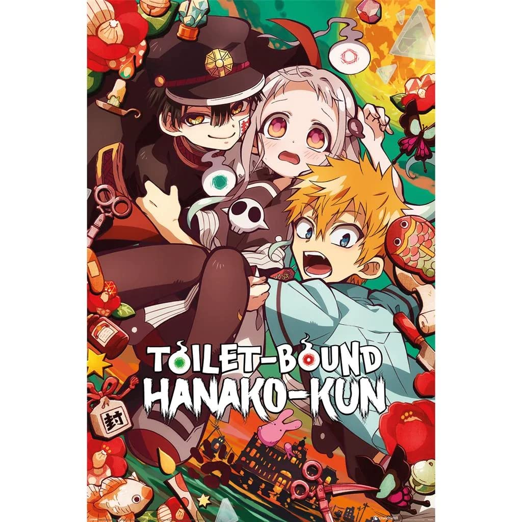 Pyramid International Multicoloured Toilet-Bound Hanako-Kun Chaos Poster (91.5Cm X 61Cm X 0.1Cm) (Multicoloured)