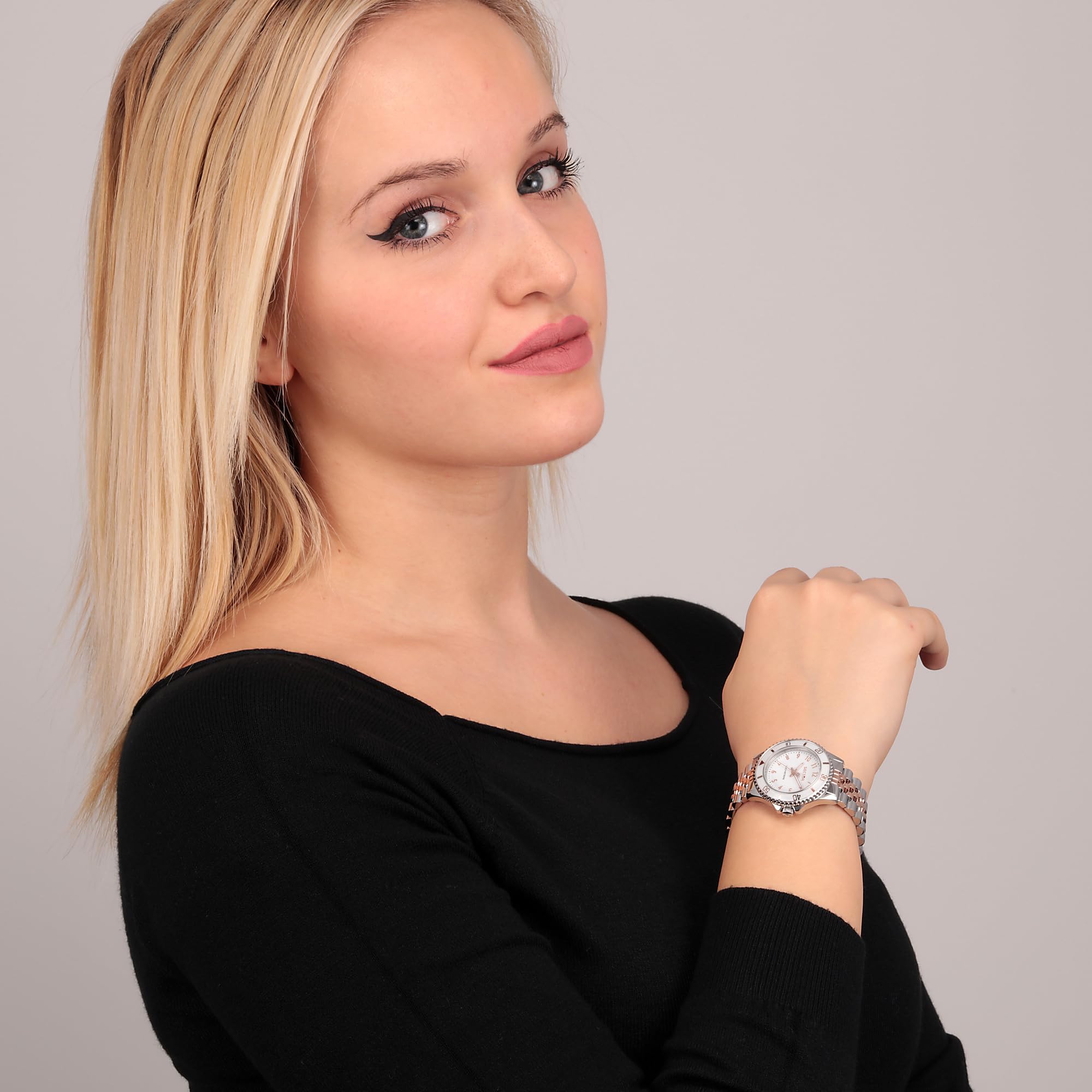 Sector No Limits Orologio Donna, Collezione 230, Solo tempo, 3H, in Acciaio, PVD Oro rosa - R3253161533