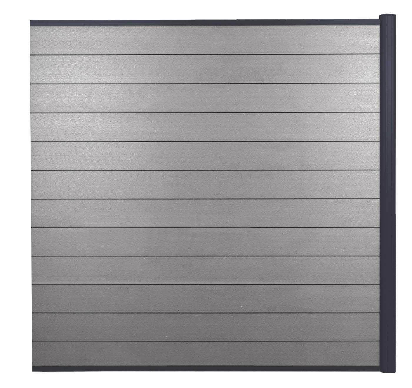Mendler Pannello supplementare frangivento fendivista Privacy Sarthe WPC Alluminio Premium 185cm Grigio