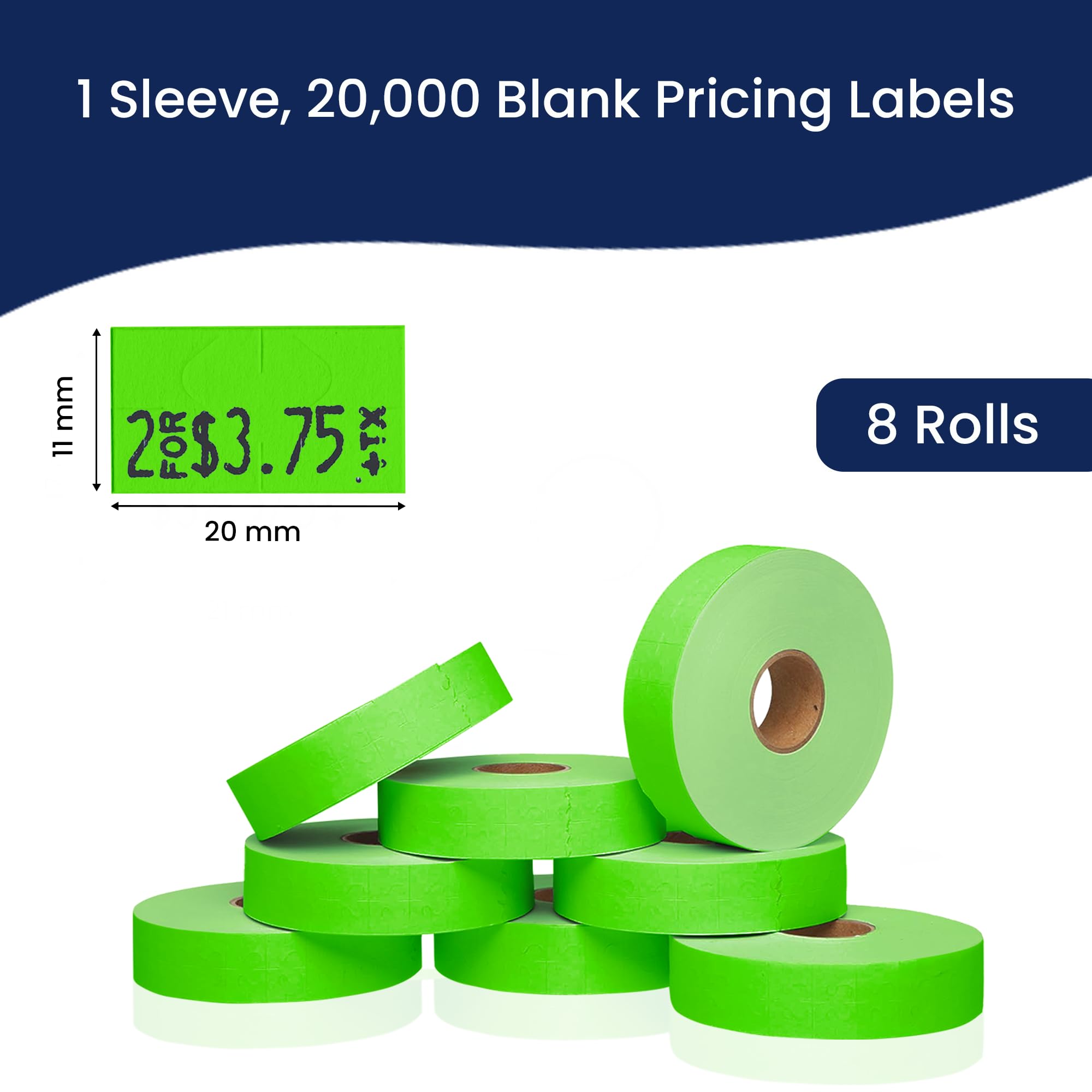 Etichette adesive fluorescenti verdi 210x297mm, 1 etichetta per foglio | LP4FV-210297 | Avery Zweckform