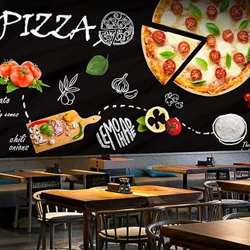 Amazon.com: Colomac Mural de pared 3D brillante y deliciosa Pizza Mural  adecuado para Restaurante occidental, Cafe Comedor : Herramientas y Mejoras  del Hogar