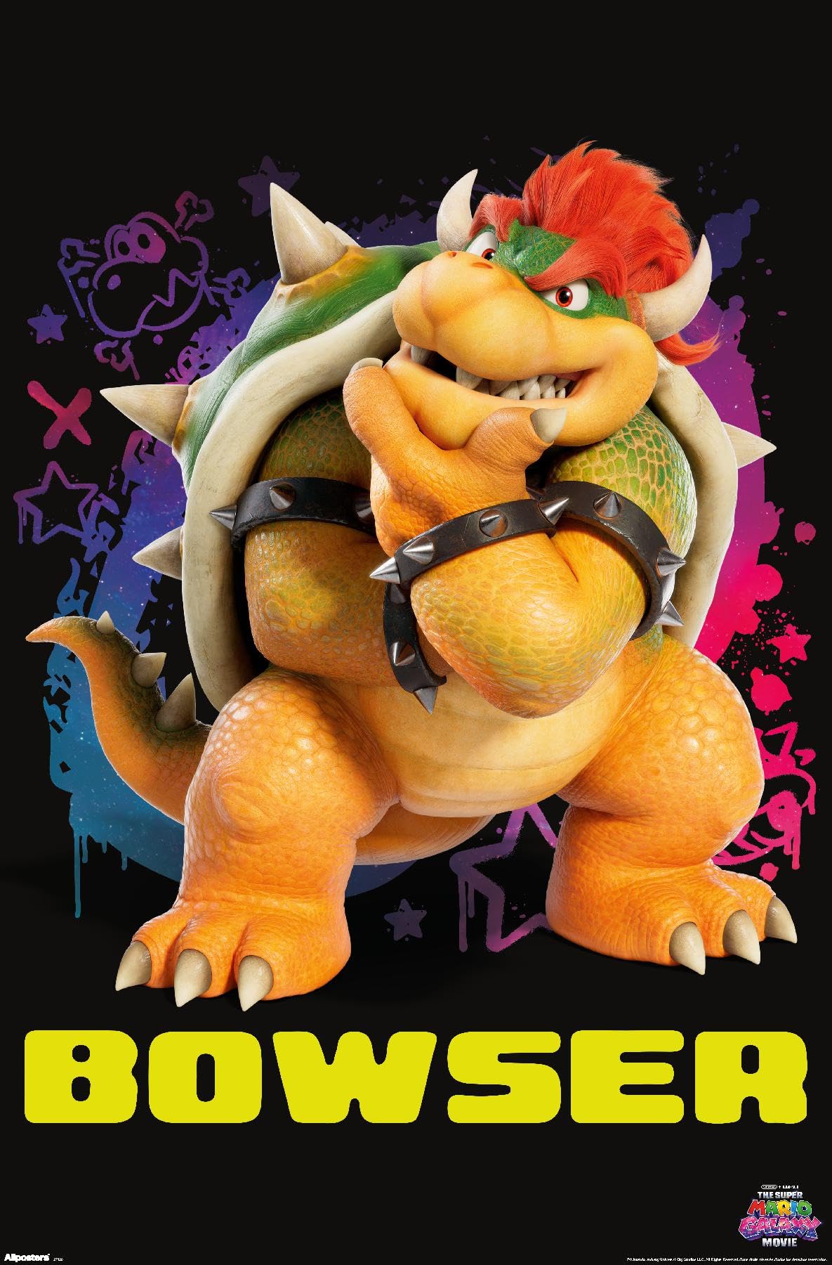 nintendo the super mario galaxy movie (2026) - bowser wall poster, 34l" x 22.4w", unframed version
