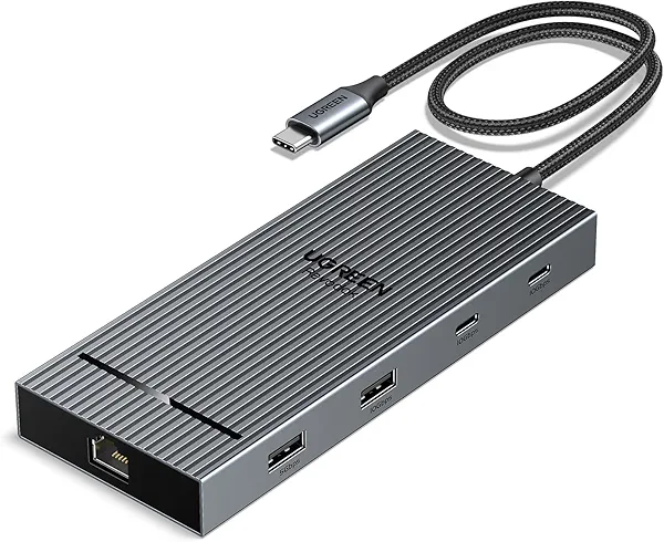 UGREEN Revodok 10 in 1 USB C Docking Station Dual 4K Monitor, USBC Hub with 2 HDMI, USB A&C 3.2 Ports, SD/TF Card Reader, PD 100W Charging, USB C Dock with 1Gbps Ethernet for Dell, HP, XPS a