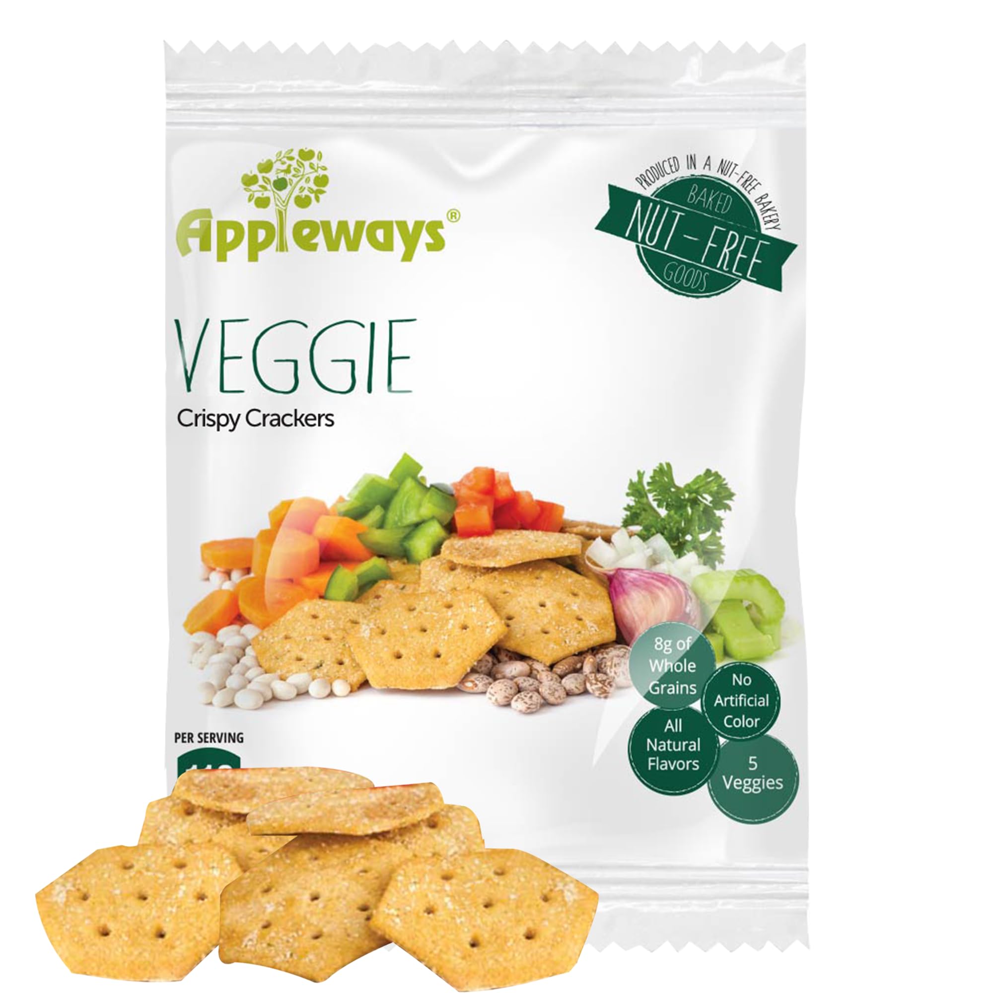 Appleways Veggie / 1 Ounce (Pack of 108) / 108 Wheat