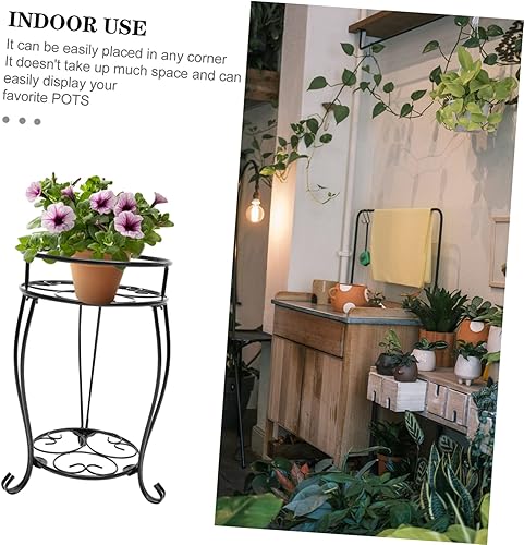 Miniatura 2 de Soporte de hierro resistente para plantas, elegante soporte para macetas para decoración de oficina en casa