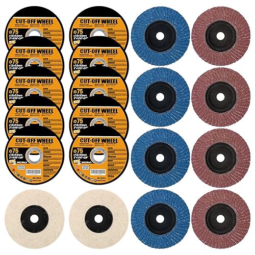 Rueda de corte de 3 pulgadas Discos de solapa de 38 '' Abor 3 '' Rueda de lana de 3 pulgadas Disco de corte de resina Ruedas de corte rápido de