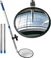 GlobalCareMarket Telescoping Under Vehicle Inspection Mirror - 65" Extendable Search Mirror with LED Light for Cars, Trucks & Security Checks