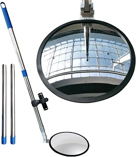 GlobalCareMarket Telescoping Under Vehicle Inspection Mirror - 65" Extendable Search Mirror with LED Light for Cars, Trucks & Security Checks