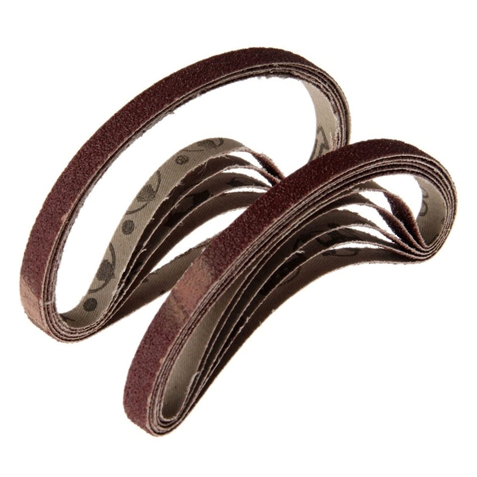 10 pezzi 10x330 mm Nastro abrasivo for levigatrici a nastro Smerigliatrice da banco Grana 60 Carta abrasiva for levigatura Lucidatura Strumento for levigatrice,Rotoli di carta vetrata