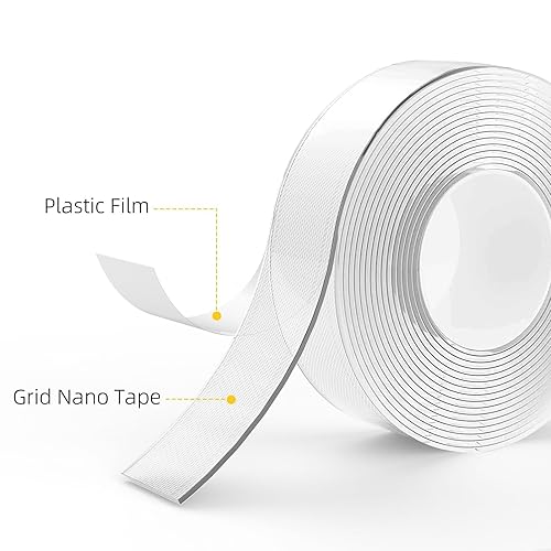 Miniatura 3 de Cinta adhesiva de doble cara transparente de doble cara, cinta de montaje nano extraíble, adhesivo adhesivo resistente para alfombras, fotos,