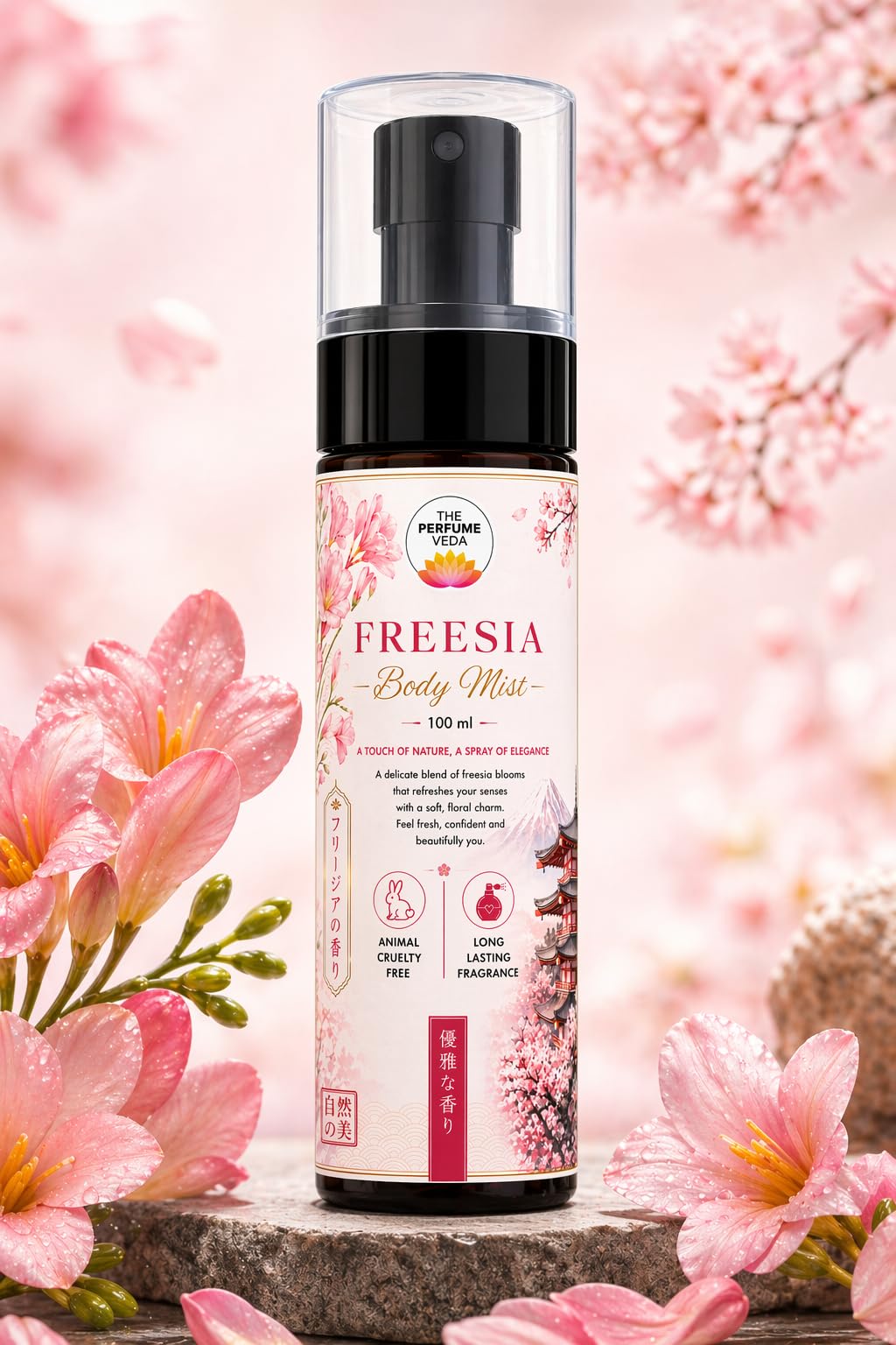 Freesia Body Mist | Fresh Floral Body Spray | Inspired by Japanese Dewy Freesia Bloom Fragrance for Woman | Lightweight Everyday Mist | Long-Lasting Refreshing Scent | 100 ml-image-10