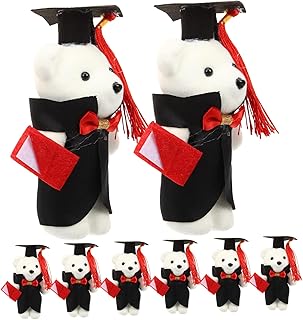ULDIGI 12Pcs Dr Urso Buquê De Pelúcia Mini Buquê De Flores Miniture Decoração Presentes De Formatura Para Seu Urso Presente De Formatura Urso De Flores Curto Boneca De Pelúcia Decoração