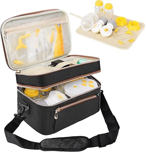 Bolsa de extractor de leche bolsa de extractor de leche ajustable con velcro compatible con extractores de leche para Momcozy Medela Lansinoh Elvie