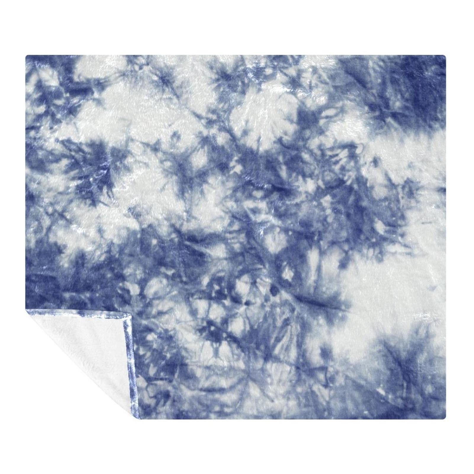 Couverture polaire microfibre haut de gamme au motif abstrait tie-dye