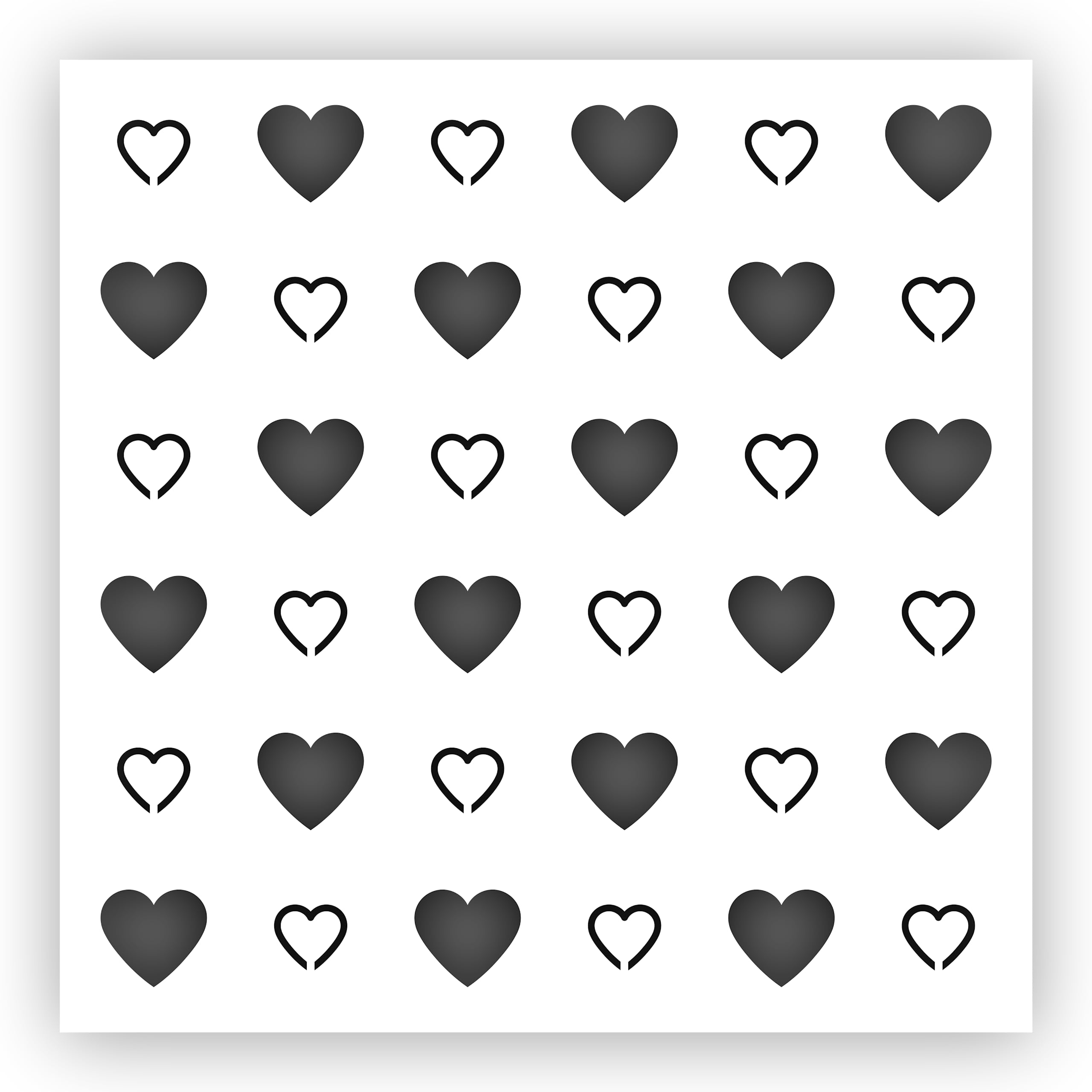 Heart Background #4 Stencil - Choose a Size - Laser-Cut Reusable Plastic