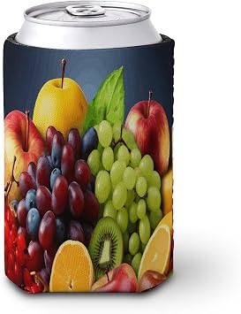 Fruits Cup Sleeve Reusable PVC Composites Iced Cup Sleeves Elasticity Insulator General Mug Sleeve for Cold And Hot Beverages for McDonalds Dunkin Donuts