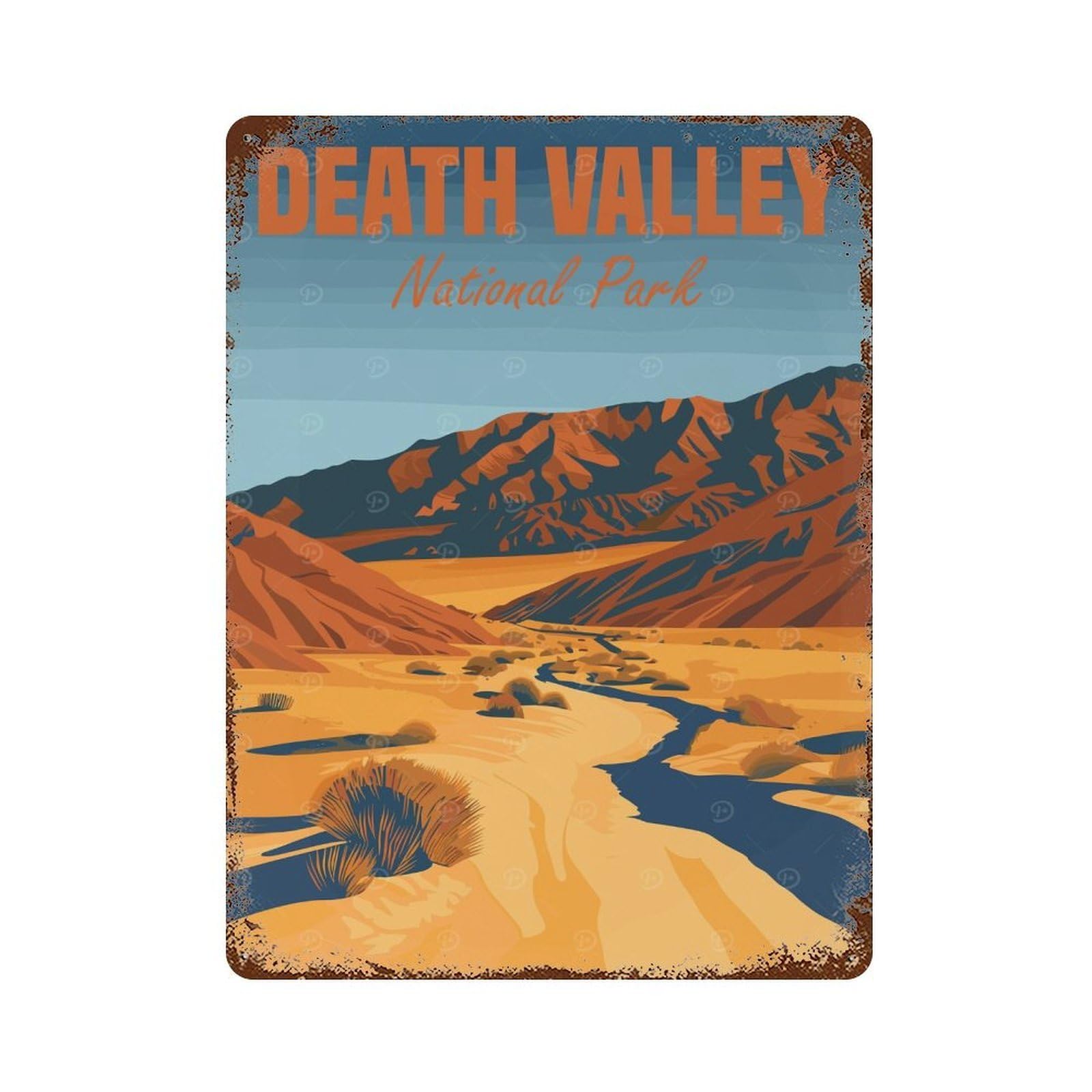 Death Valley National Park Vintage Metal Tin Sign 15.7"x11.8", Farmhouse Wall Decor for Living Room, Hallway And Home Decor