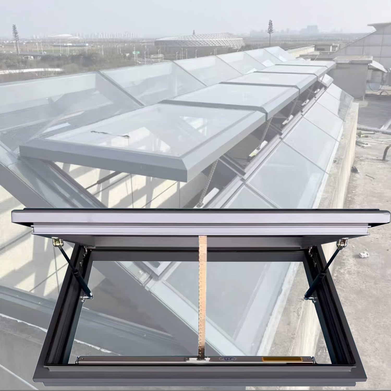 Fresh Look at Electric Skylight Window With Rain Sensorremote Control Aluminium Roof Vent
