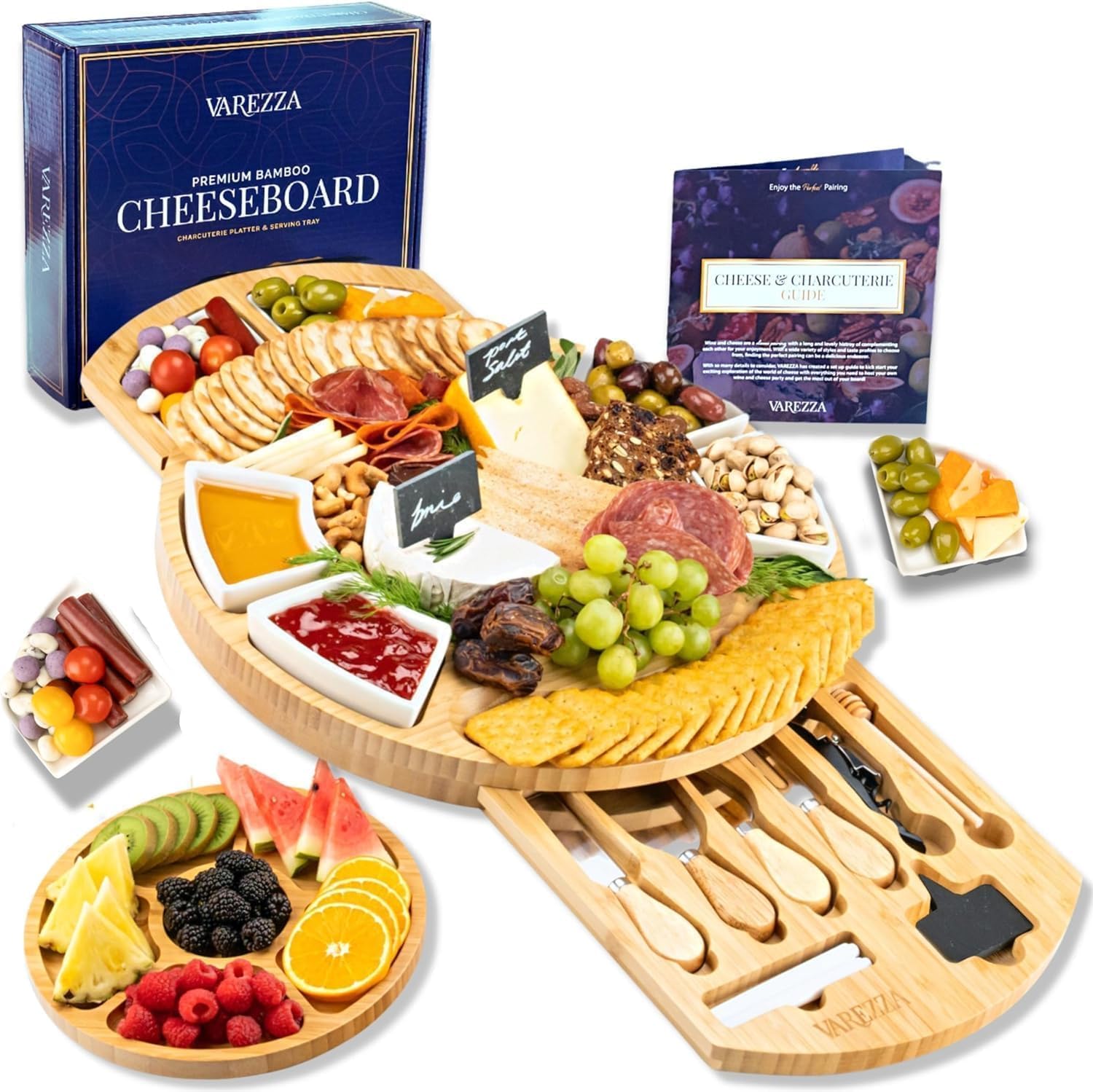 Extra Large Charcuterie Boards Gift Set: 16 in Round Bangladesh Ubuy