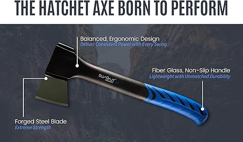 Miniatura 2 de Hacha de hacha para niño grande, hacha de campamento, herramienta de hacha, hacha pequeña para acampar (Z17 de 17 pulgadas)