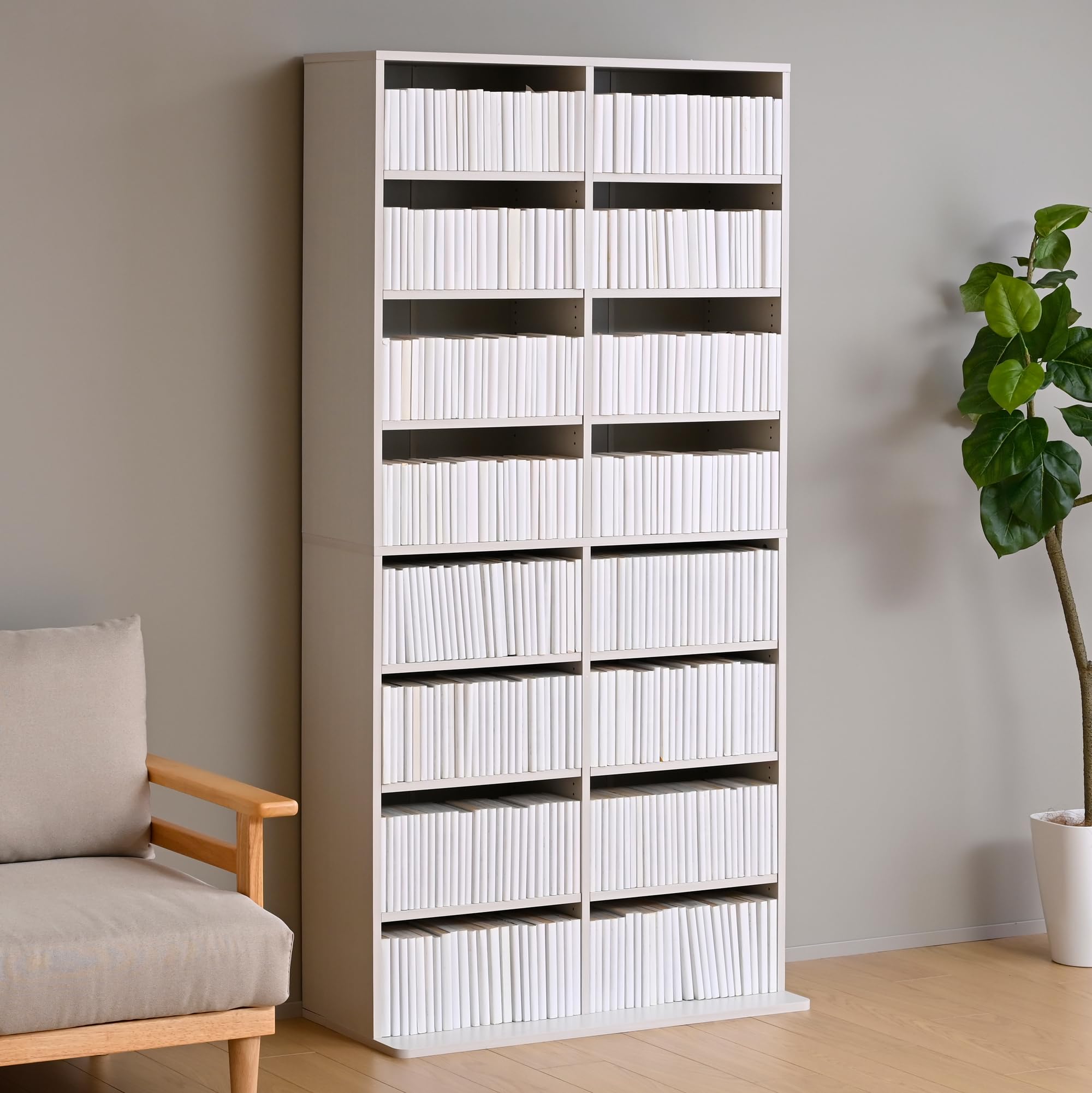 Amazon｜山善(YAMAZEN) 本棚 大容量 ラック 幅90.5×奥行39×高さ184cm